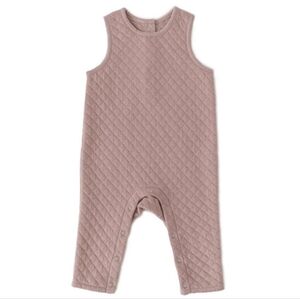 Pehr One Piece Quilted Cozy Romper - Pale Pink 6-12 Months